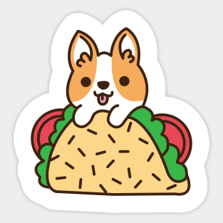 Tacos Corgi Sticker